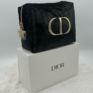 Dior Logo Glitter Cosmetic pouch